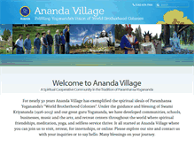 Tablet Screenshot of anandavillage.org
